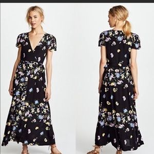 Free People floral maxi wrap dress